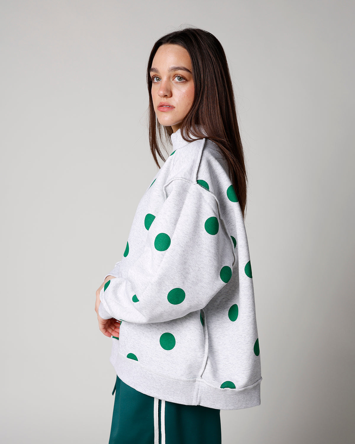 REVERSIBLE LUCKY MOCK NECK SWEATSHIRT