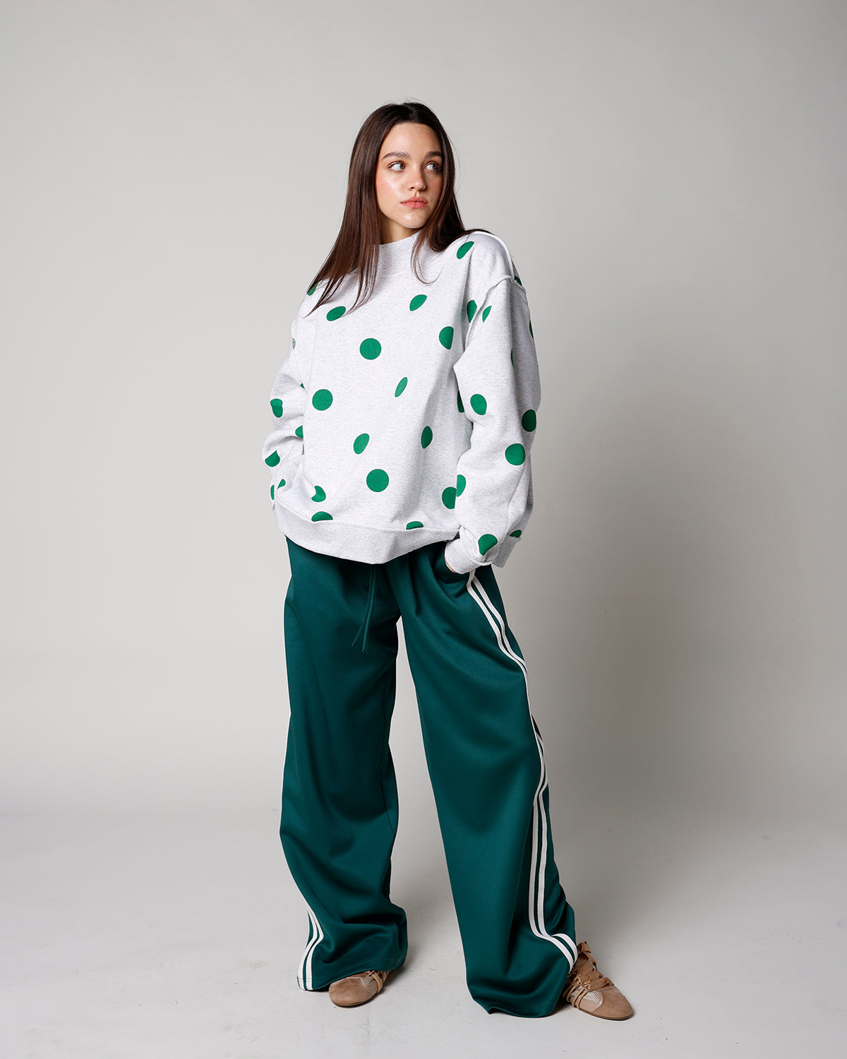 REVERSIBLE LUCKY MOCK NECK SWEATSHIRT