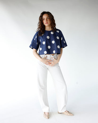 THE DOTTED TOP X NAVY