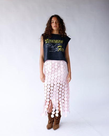 DAYDREAMER NOWHERE FAST CROPPED MUSCLE TEE