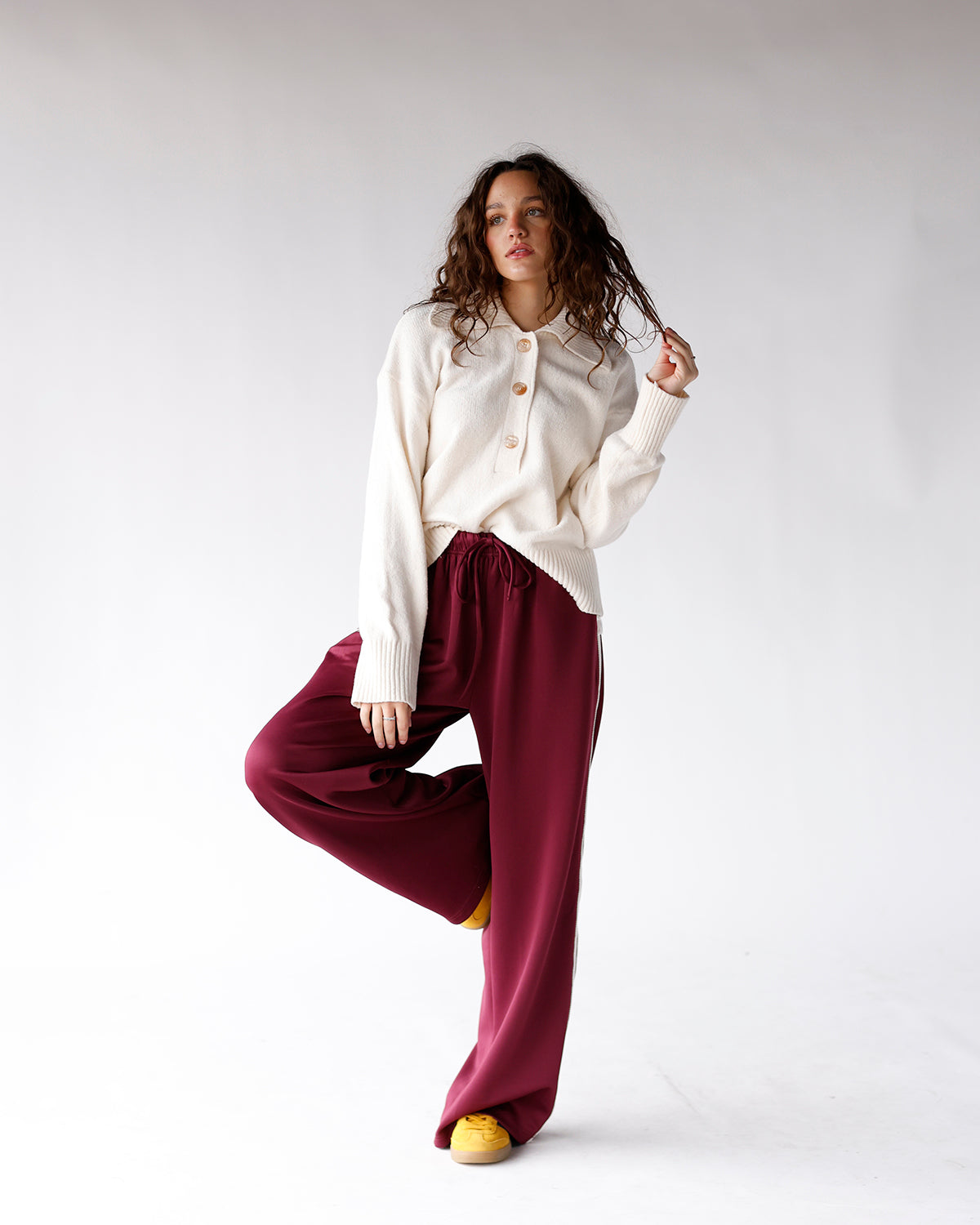 FREE PEOPLE TRADING UP POLO X IVORY