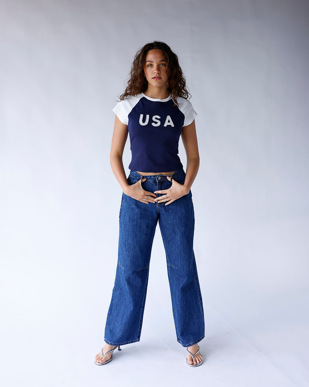USA FLAG DENIM JEANS