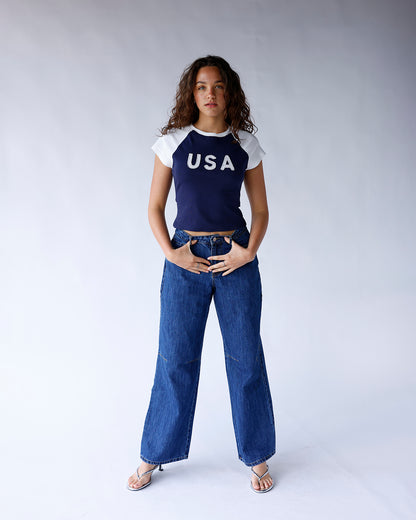 USA FLAG DENIM JEANS