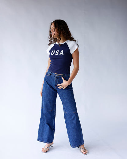 USA FLAG DENIM JEANS