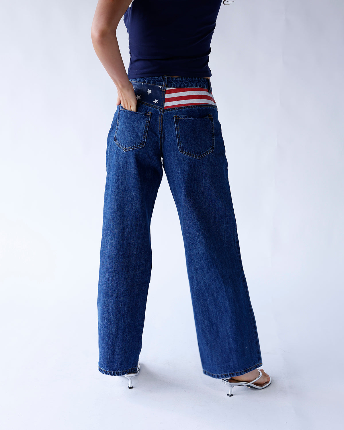 USA FLAG DENIM JEANS