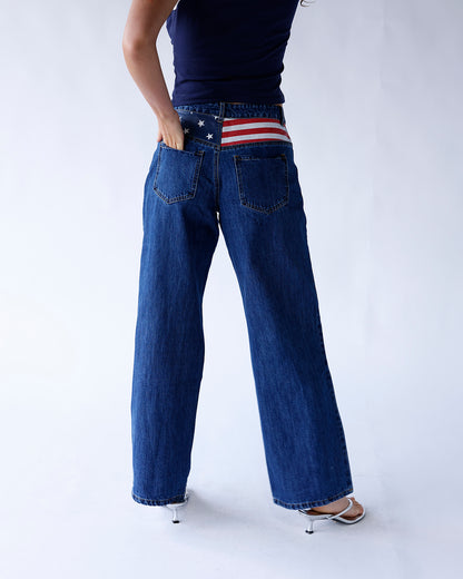 USA FLAG DENIM JEANS