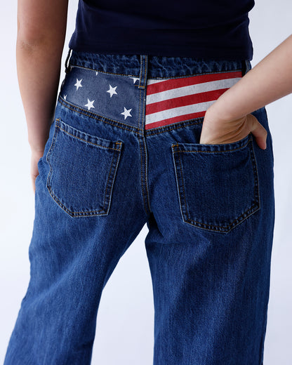 USA FLAG DENIM JEANS