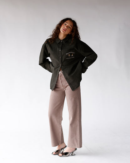 AGOLDE REN HIGH RISE WIDE LEG JEAN IN CERAMIC