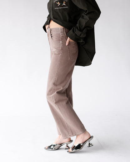 AGOLDE REN HIGH RISE WIDE LEG JEAN IN CERAMIC