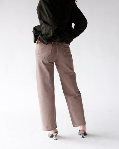 AGOLDE REN HIGH RISE WIDE LEG JEAN IN CERAMIC