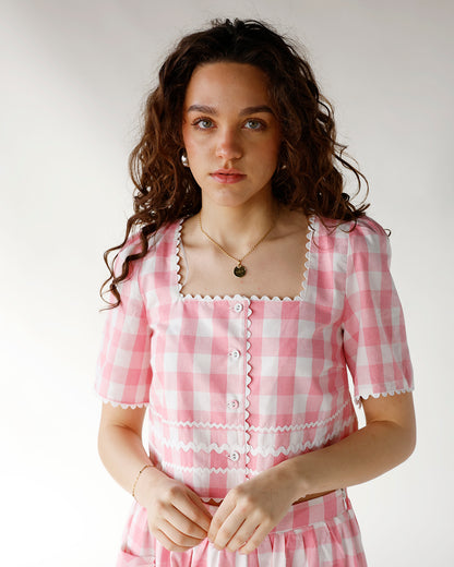 GINGHAM DARLING TOP