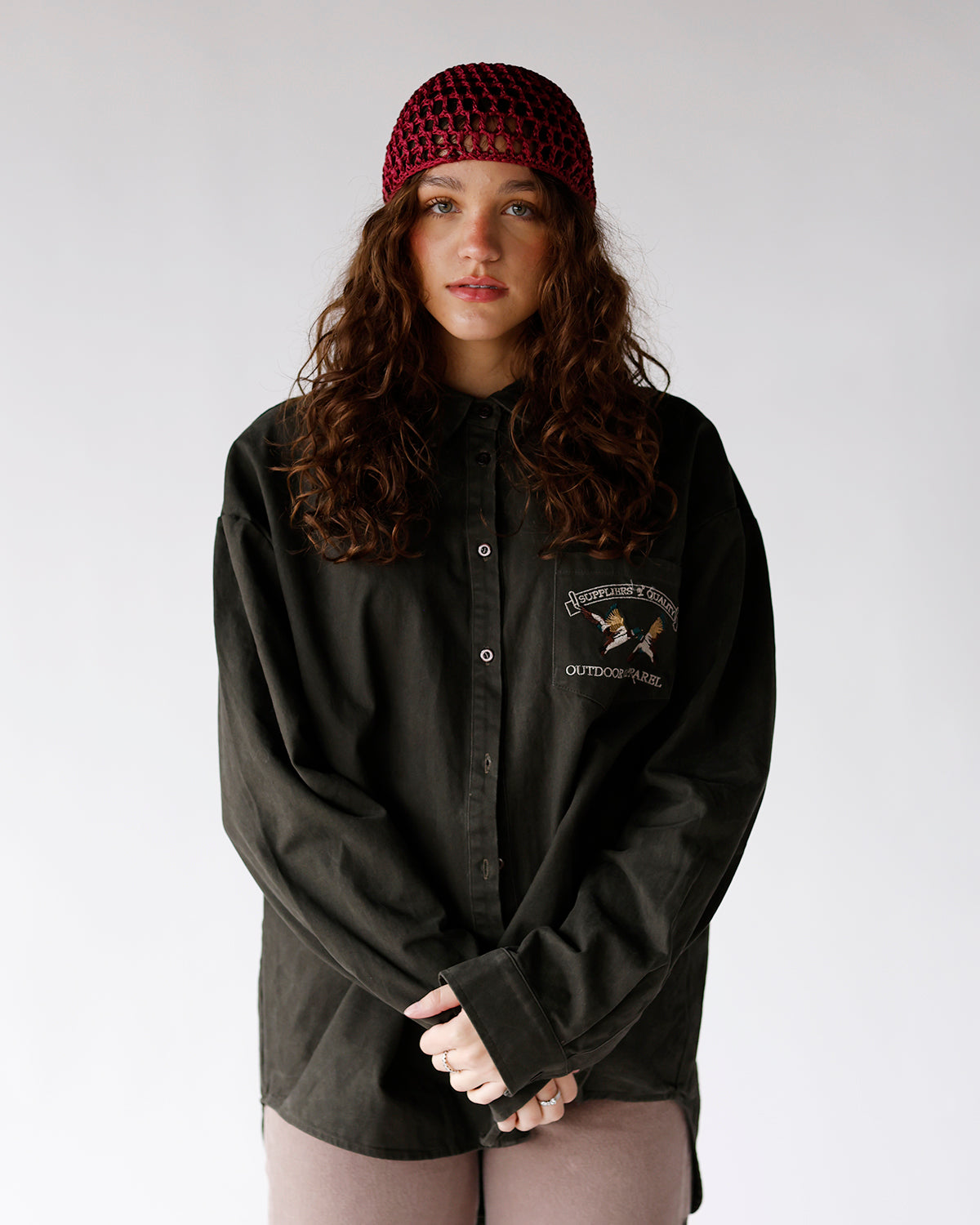 duck apparel top with ducks on it stylish button up trendy fall style 