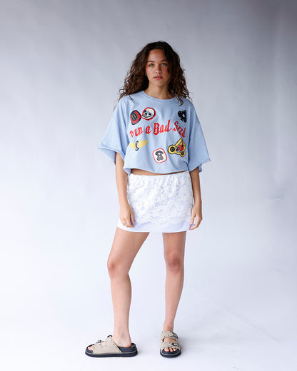 OCEAN PETALS MINI SKIRT