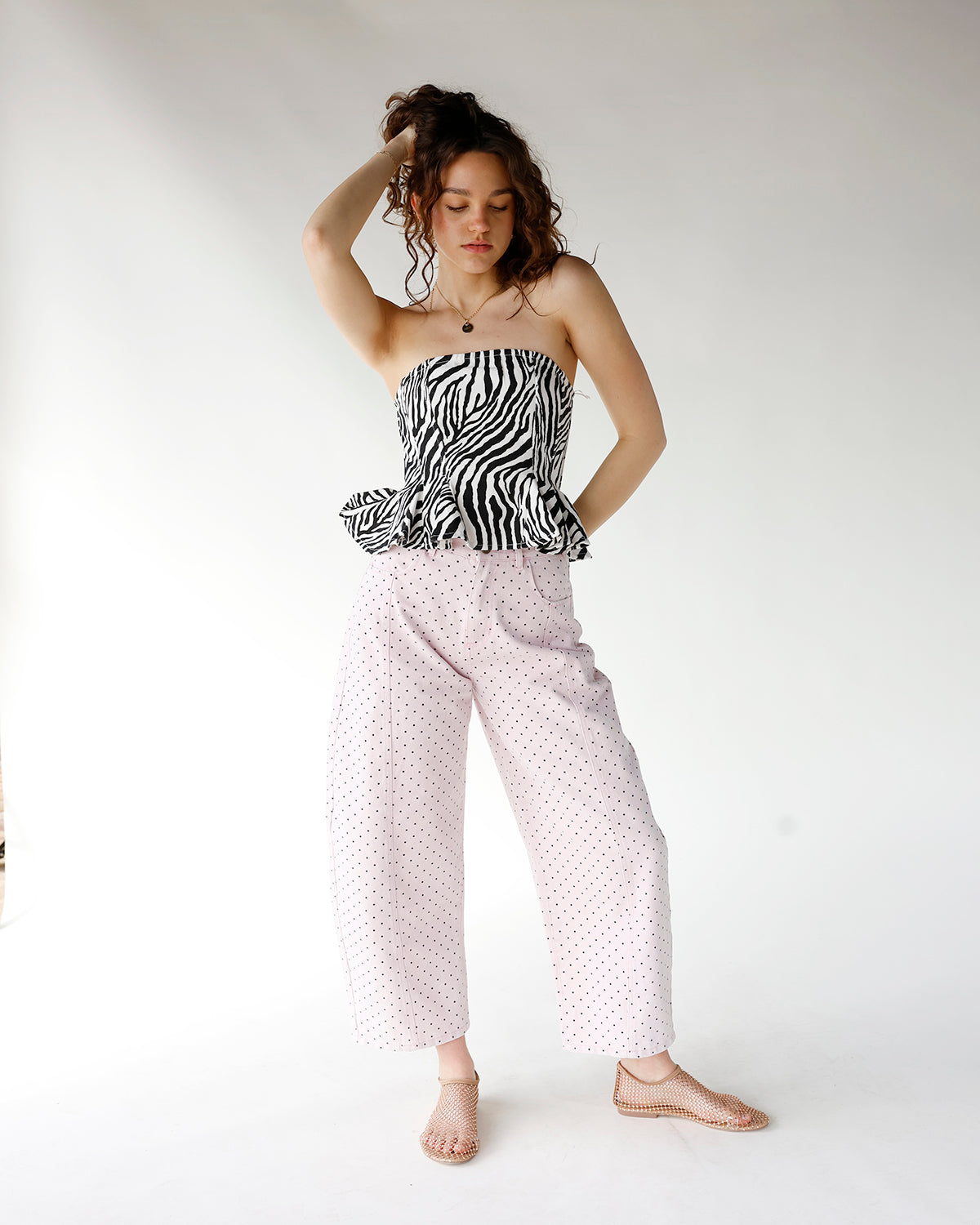 NOVA ZEBRA STRAPLESS TOP