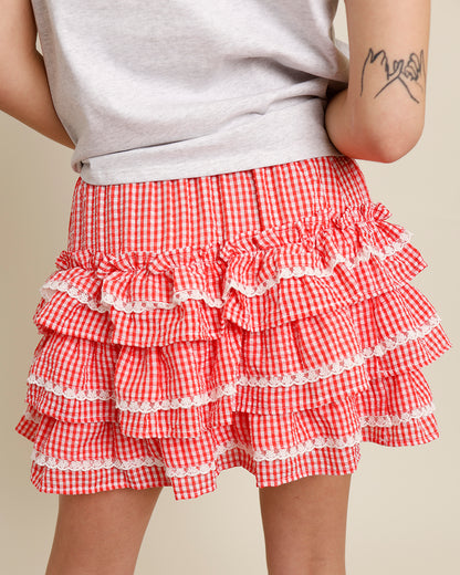 RUFFLE RODEO MINI SKIRT