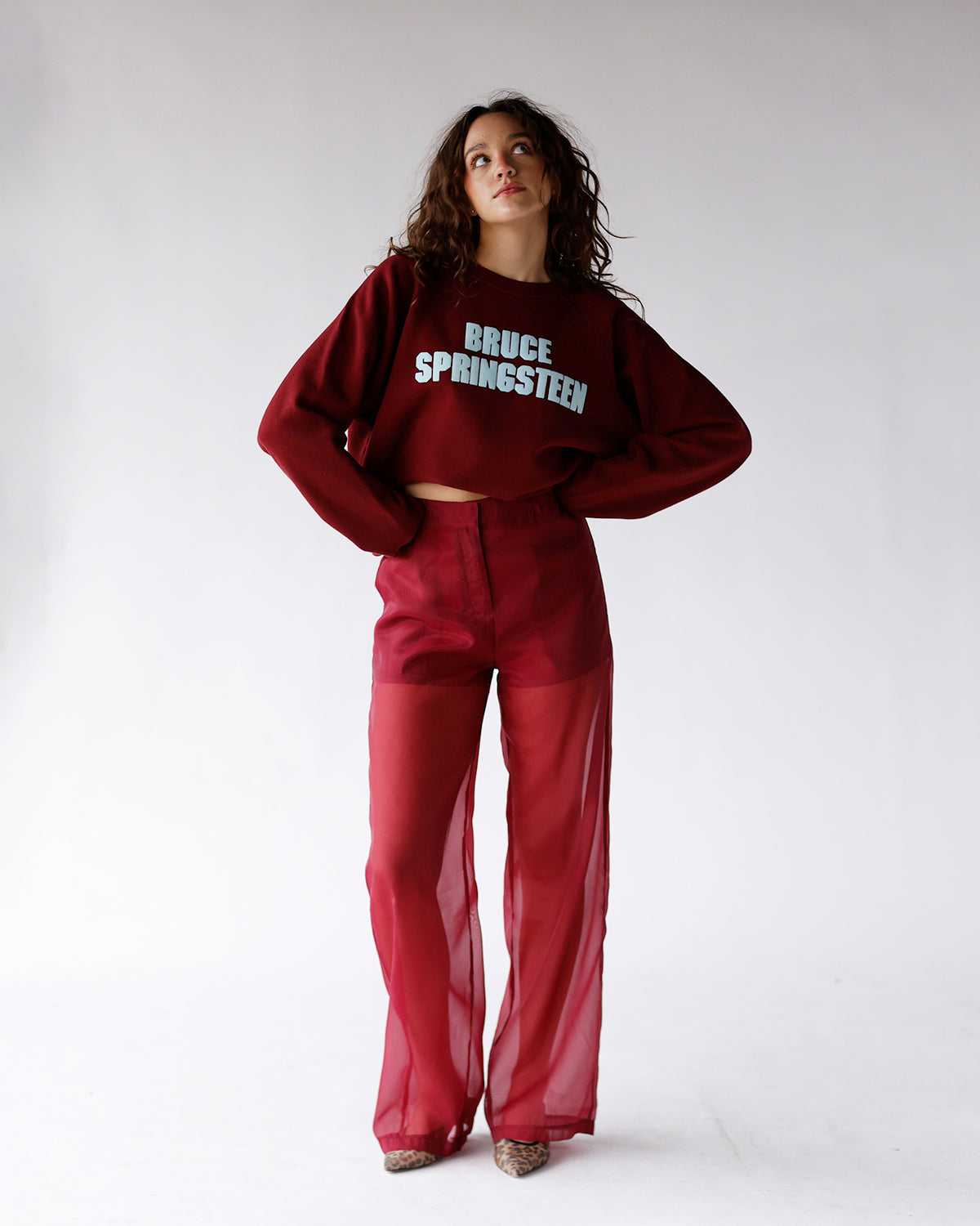 DAYDREAMER BRUCE SPRINGSTEEN VINTAGE RAGLAN SWEATSHIRT IN DARK CHERRY