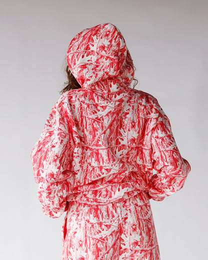 BOYS LIE RED CAMO MANHUNT RACER HOODIE