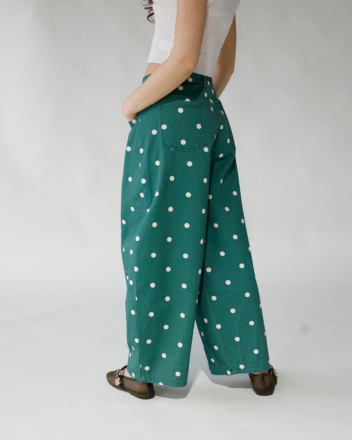 LUCKY DOT BARREL JEANS