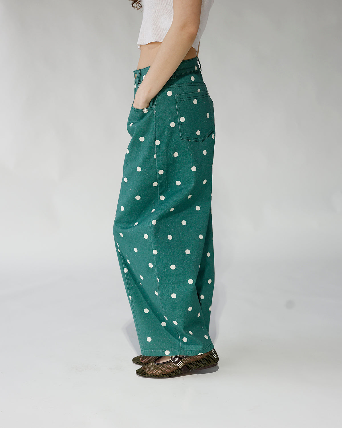 LUCKY DOT BARREL JEANS