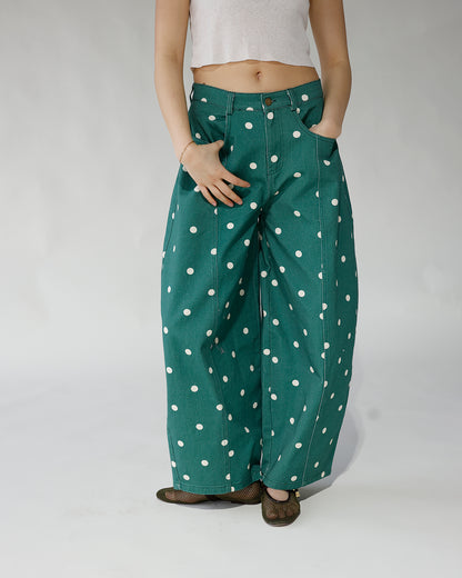 LUCKY DOT BARREL JEANS