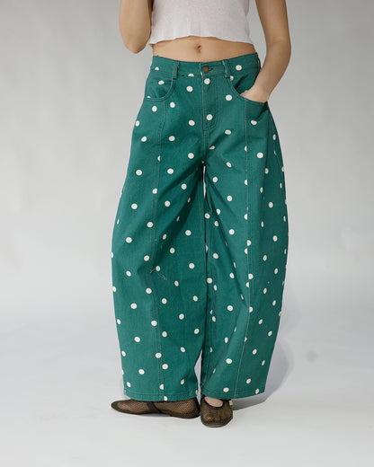 LUCKY DOT BARREL JEANS