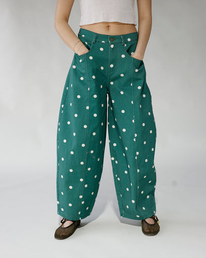 LUCKY DOT BARREL JEANS