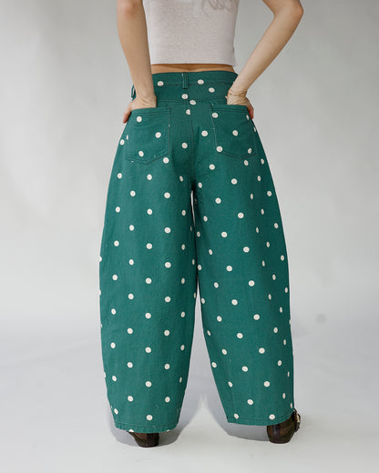 LUCKY DOT BARREL JEANS