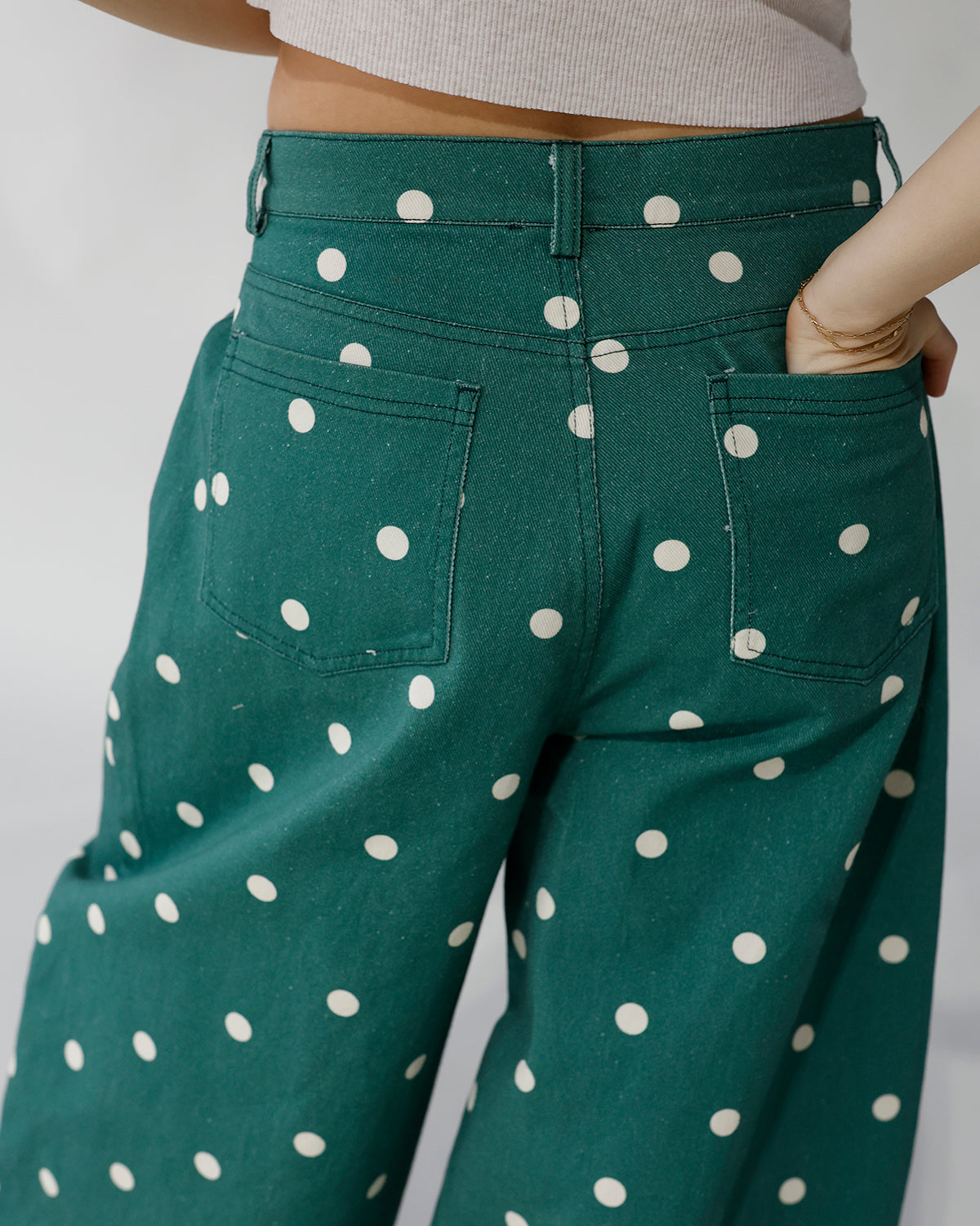 LUCKY DOT BARREL JEANS