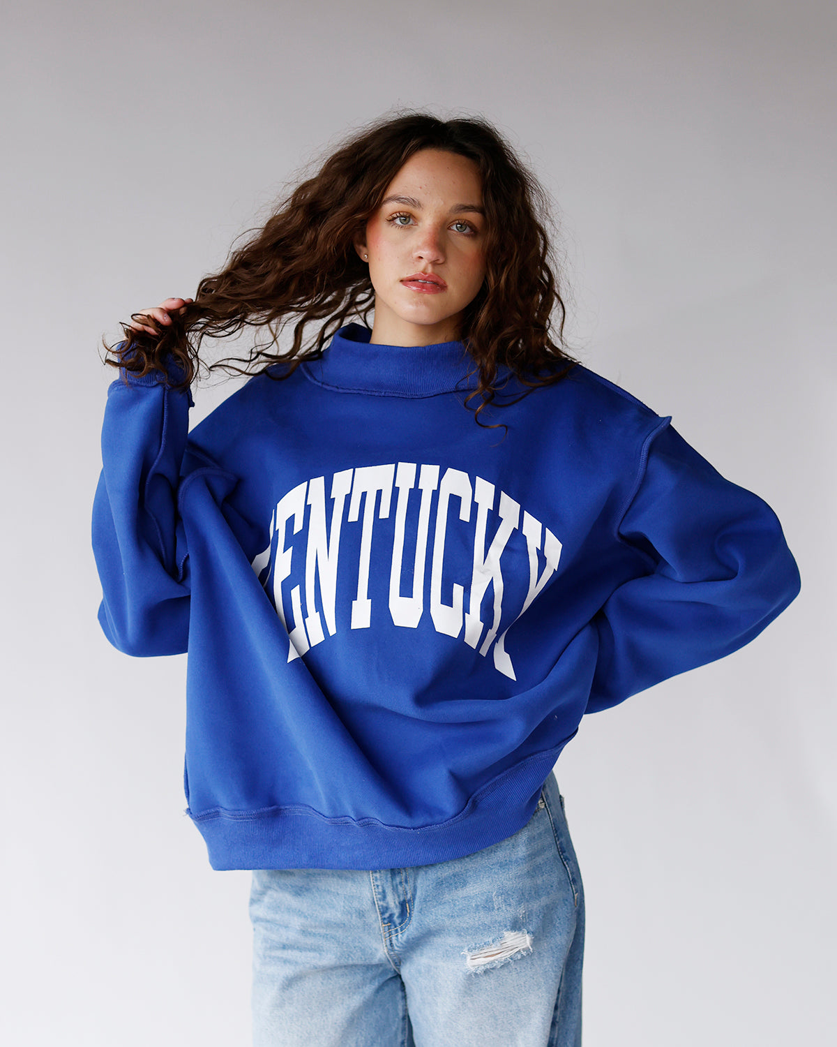 KENTUCKY & KY REVERSIBLE MOCK NECK SWEATSHIRT