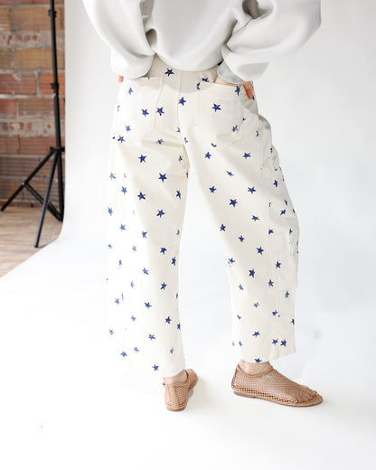 BORN TO SHINE STAR BARREL JEANS