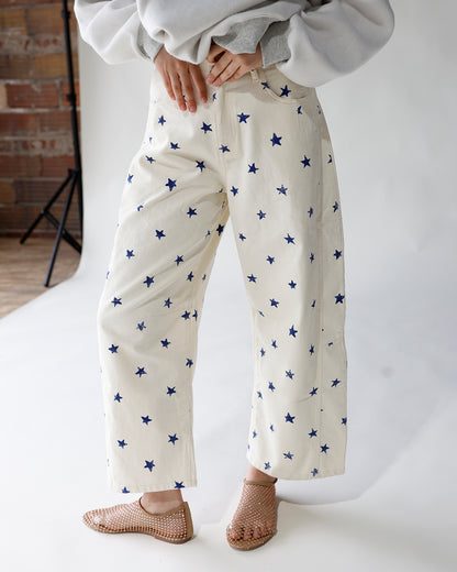 BORN TO SHINE STAR BARREL JEANS
