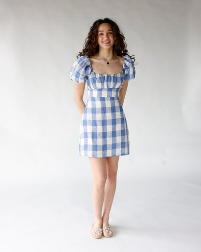 BERRY SWEET GINGHAM MINI DRESS