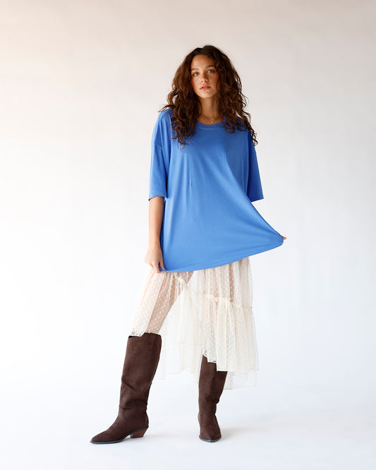 oversized clasic blue comfy tee