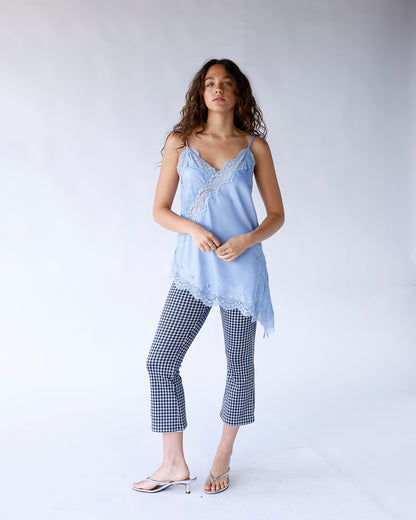 DREAMY DRAPE LACE TOP X BLUE