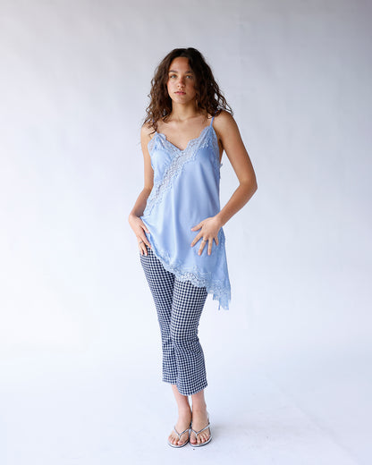 DREAMY DRAPE LACE TOP X BLUE