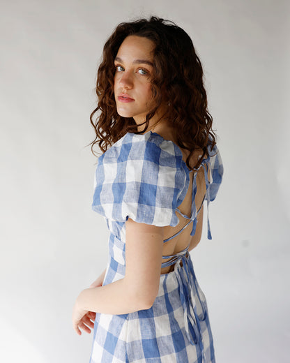 BERRY SWEET GINGHAM MINI DRESS