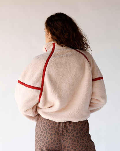 FREE PEOPLE MOUNTAIN HIGH HALF ZIP FLEECE X BALLET SLIPPER COMBO