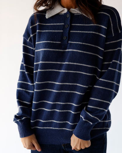 STORMY SKIES POLO SWEATER