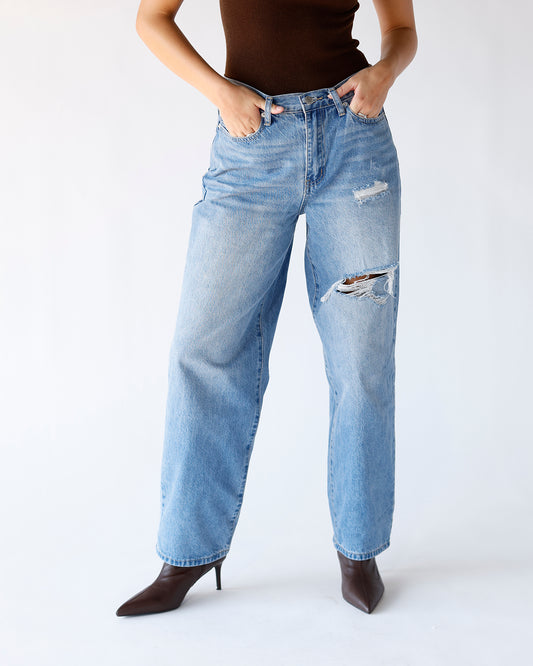 dad jeans baggy jeans distressed, ripped jeans comfy jeans everyday jeans 