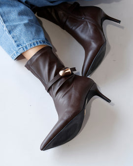 perfect fall boot brown faux leather chocolate