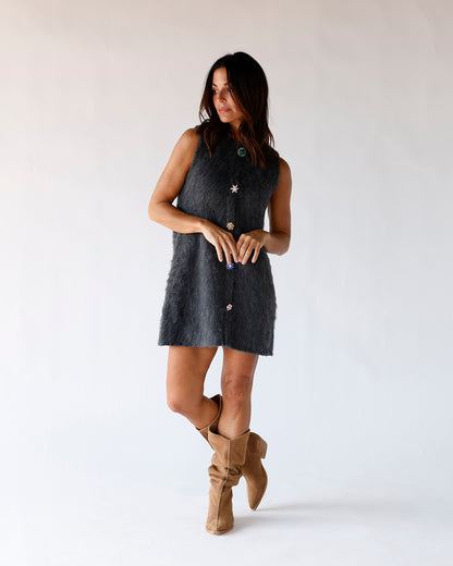 TWINKE AND SHINE FUZZY MINI DRESS