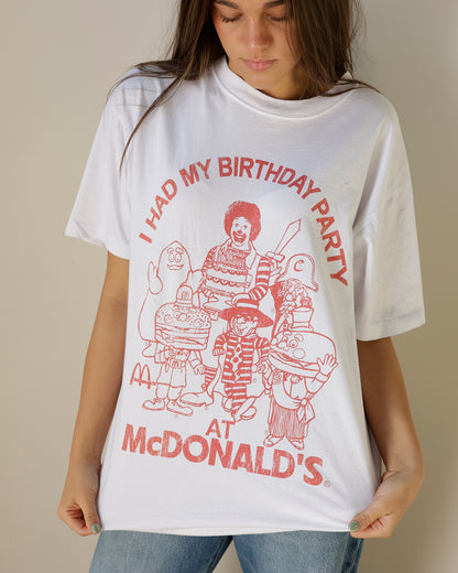I HAD MY BIRTHDAY PARTY AT MCDONALD'S GRAPHIC TEE