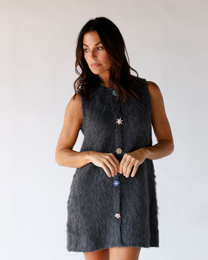 TWINKE AND SHINE FUZZY MINI DRESS