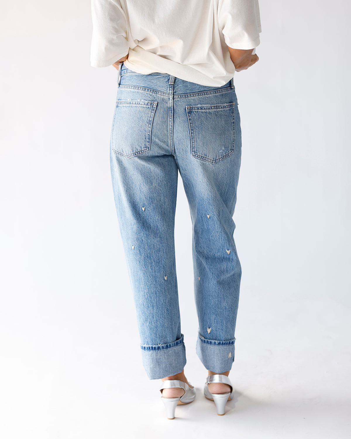 PISTOLA LEXI MID RISE BOWED STRAIGHT JEAN X CONFETTI VINTAGE
