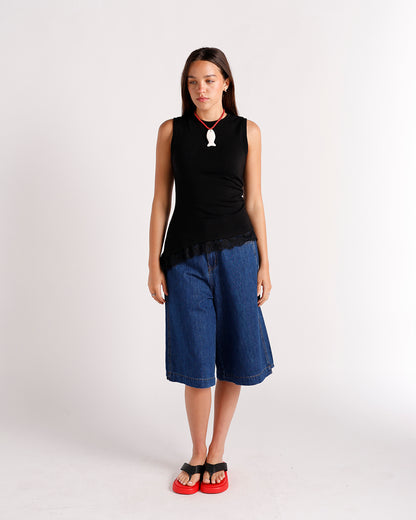 EVERYDAY ELEGANCE SLEEVELESS TOP X BLACK