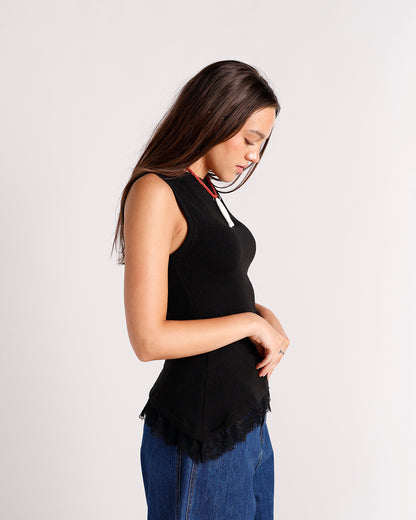 EVERYDAY ELEGANCE SLEEVELESS TOP X BLACK