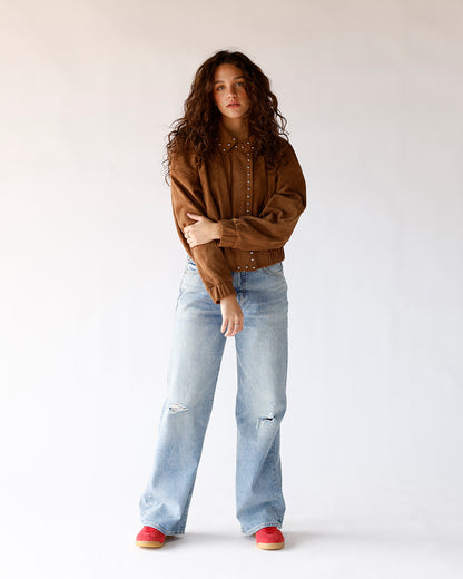PISTOLA HENDRIX HIGH RISE BAGGY JEAN X APPRENTICE DISTRESSED