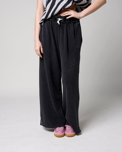 RAVEN FOLD-OVER WAIST WIDE LEG SWEATPANTS