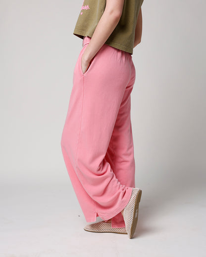 POPPY FOLD-OVER WAIST WIDE LEG SWEATPANTS