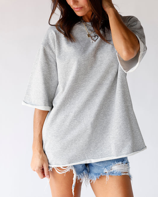 grey tee oversizd tshirt everday tshirt fall tops 
